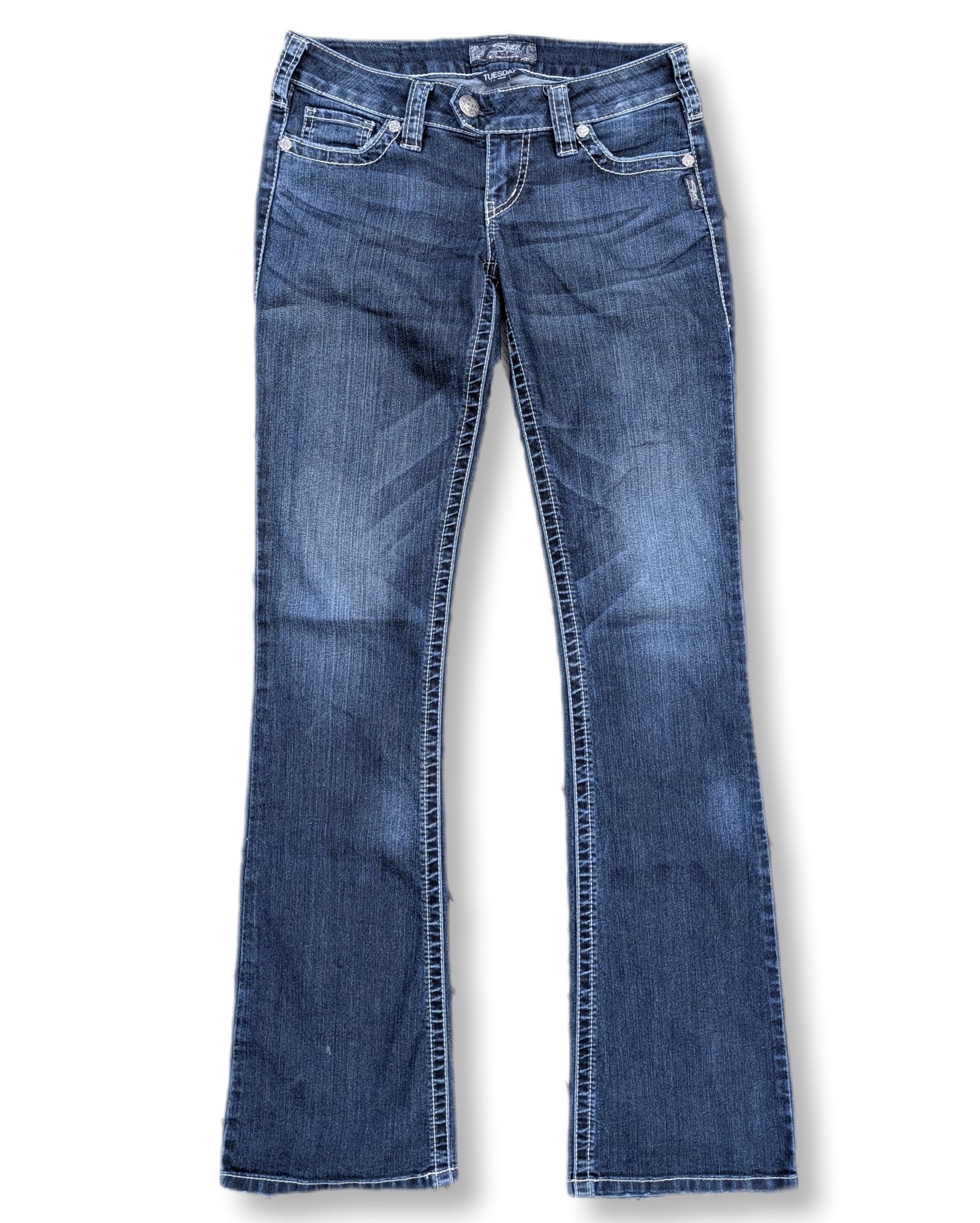 Jeans coupe ajustée à la cuisse & évasée dans le bas, style flatteur | SilverJeans | 27