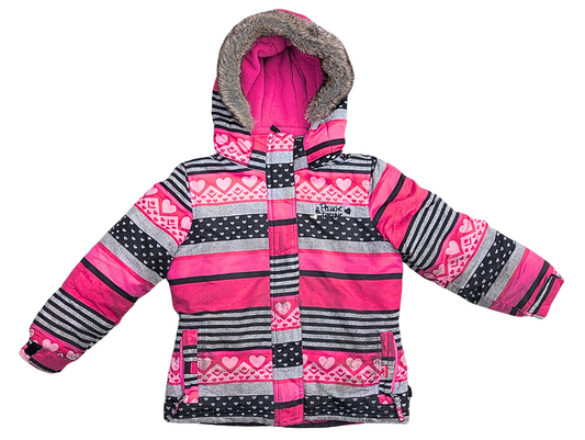 Manteau d'hiver avec capuche bordée de fausse fourrure | Peluche & tartine | 5 ans