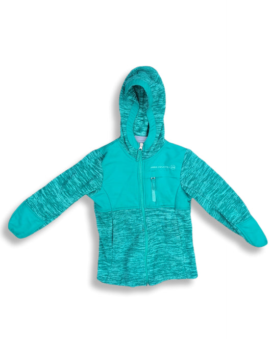 Veste à capuche polaire, turquoise | FREE COUNTRY | 6 ans