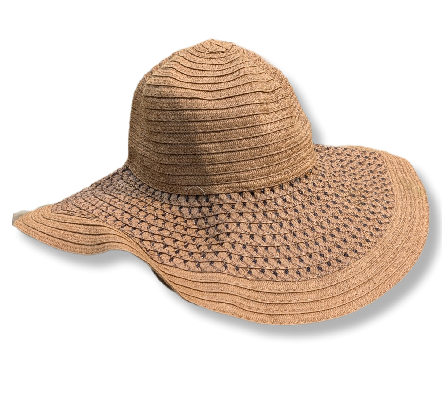 Chapeau de soleil large en paille tressée | T/U