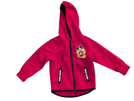 Veste à capuche Mickey Mouse de couleur ketchup | 4 ans