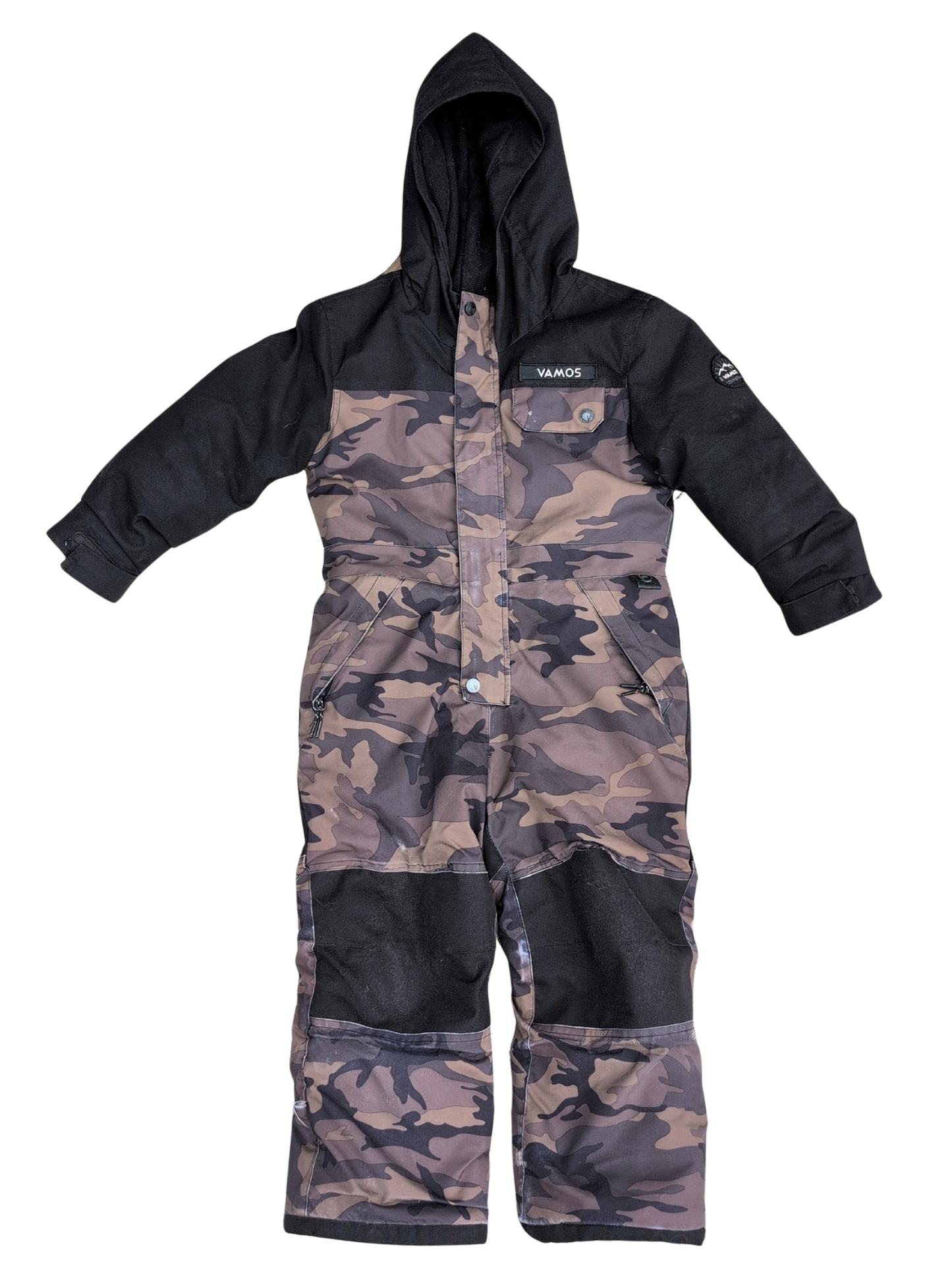 Combinaison de neige à motif camouflage | Vamos | 4 ans ***imparfait*** (recousu à une jambe)