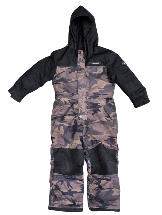 Combinaison de neige à motif camouflage | Vamos | 4 ans ***imparfait*** (recousu à une jambe)