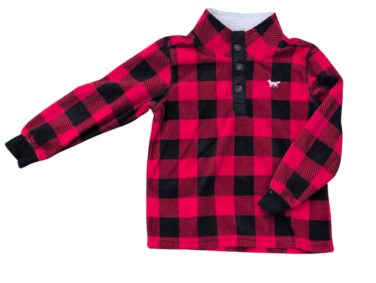 Chandail en polaire à col montant motif à carreaux style bûcheron | Carter's | 5 ans