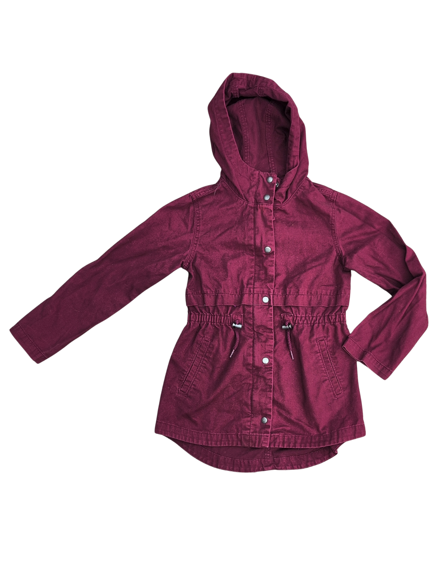 Manteau long style militaire couleur Bordeaux avec cordon de serrage | Old navy | 8 ans