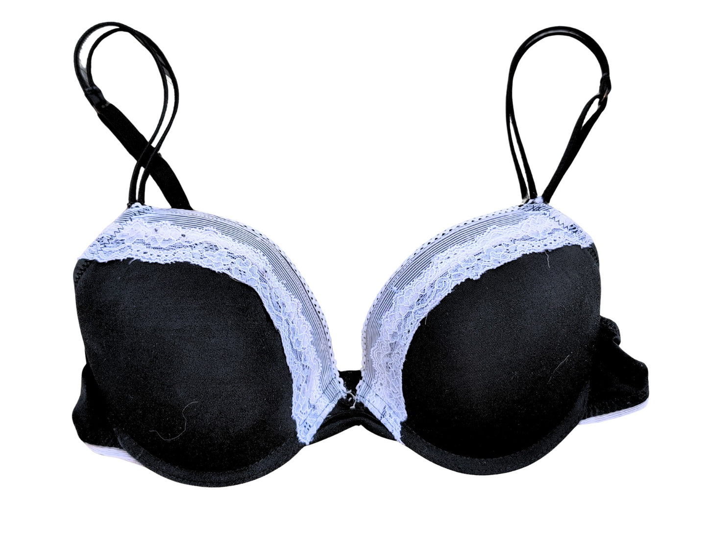 Soutien-gorge noir push-up avec rebord en dentelle | ROSE VINE | 36C
