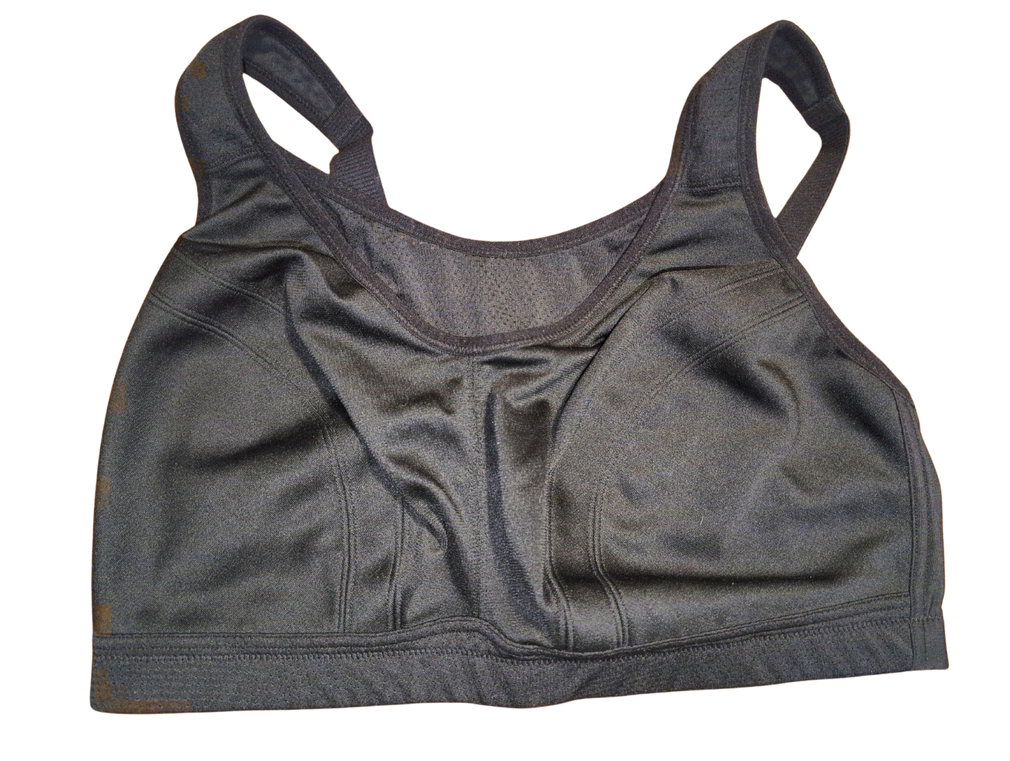 Soutien-gorge noir à large bretelle & tissu respirant | 38DDD