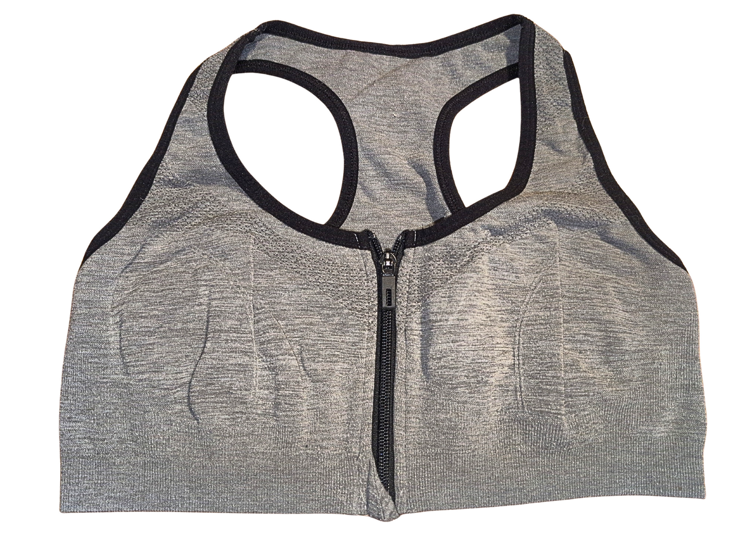 Soutien-gorge de sport à dos nageur zippé à l'avant | (sans étiquette) ~ MÉDIUM