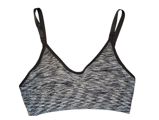 Soutien-gorge de sport gris chiné sans armatures | George | MÉDIUM