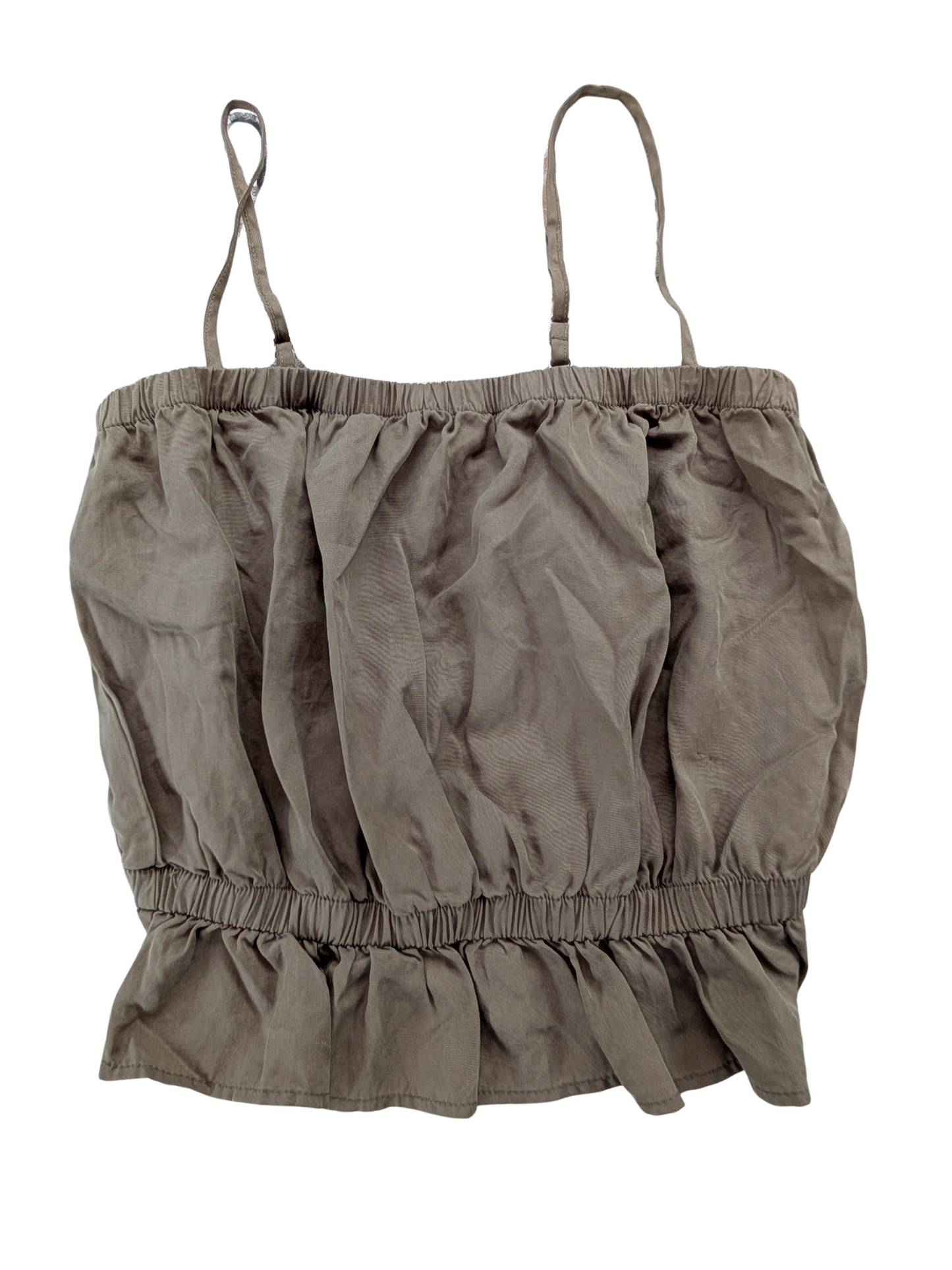 Camisole vert kaki avec bretelles fines et élastique à la taille | Rythm | SMALL ** neuve**