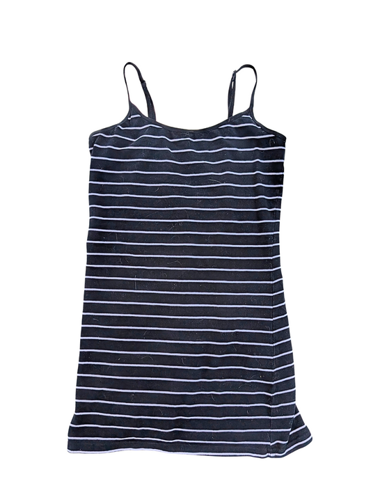 Camisole longue à fines bretelles et imprimé de rayures | My Style | SMALL