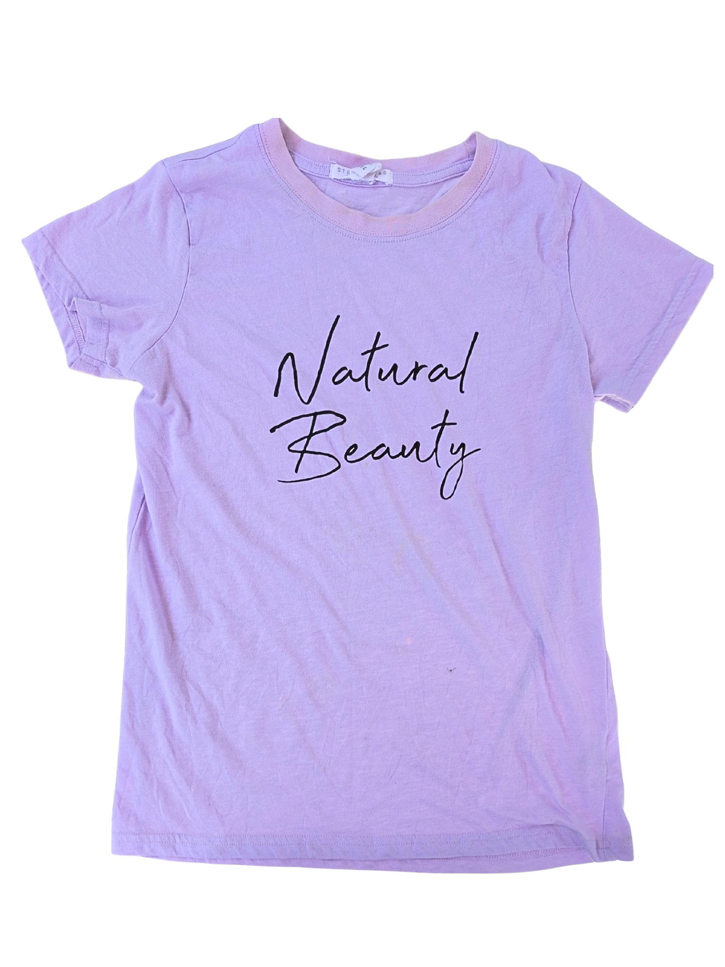 T-shirt à manches courtes à col rond de couleur lavande | Streetwear society | SMALL