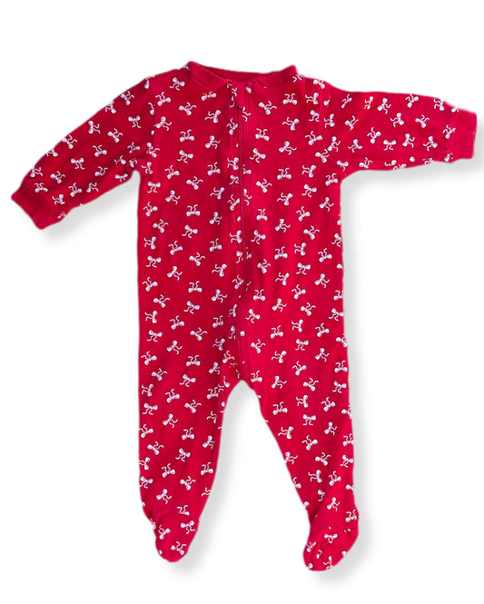 Pyjama en coton doux avec pieds et manches longues | George | 6-12 mois