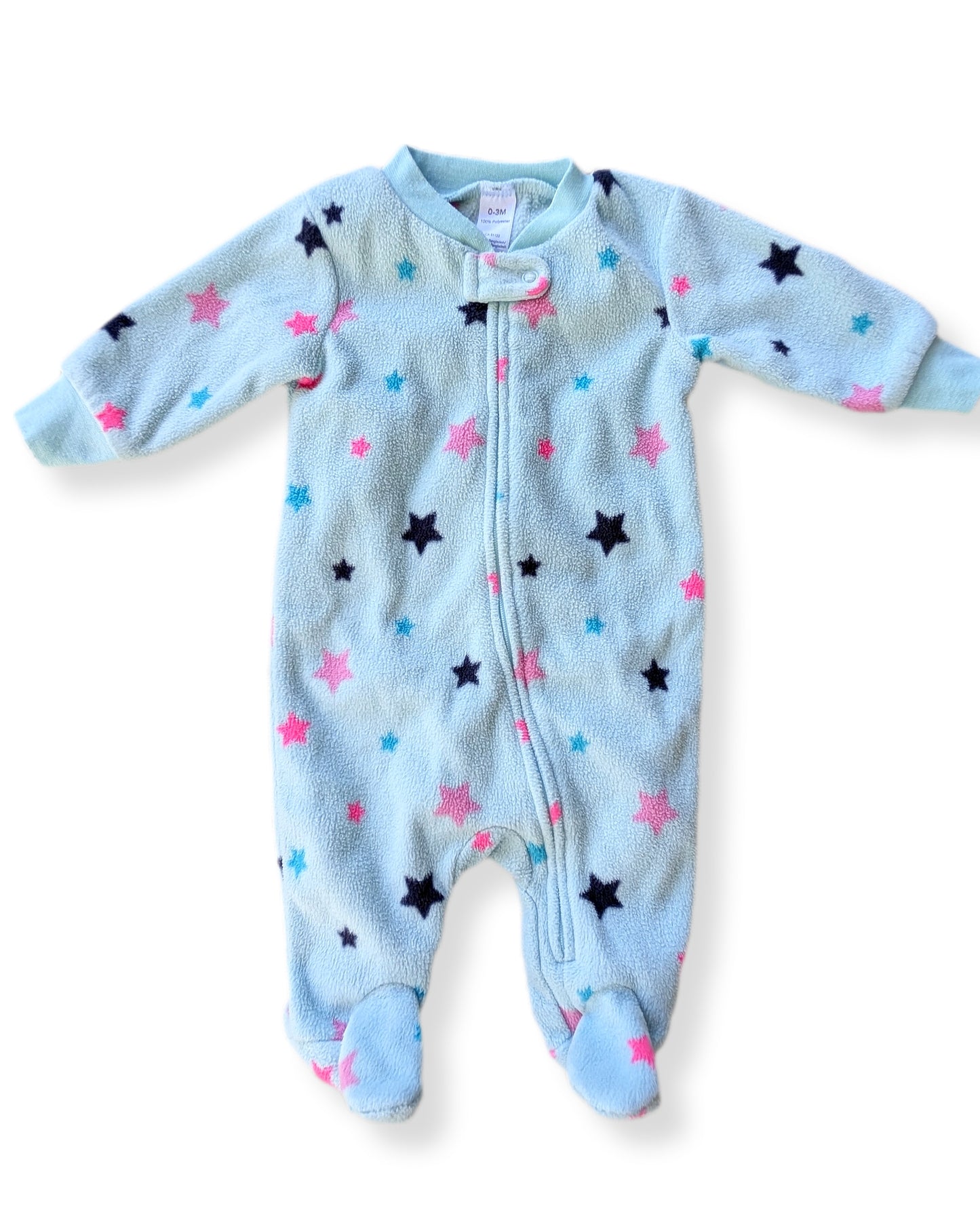 Pyjama en molleton doux avec pieds et fermeture éclair | George | 0-3 mois