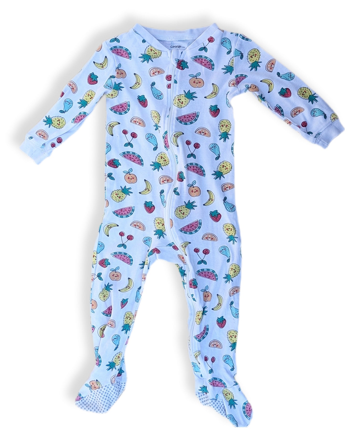 Lot de trois (3) pyjamas avec pieds, et manches longues | 2 ans (George & Pekkle)
