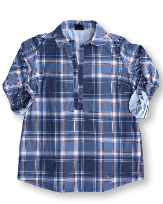 Chemisier doux coupe classique aux manches 3/4 | BLUNOTES | SMALL