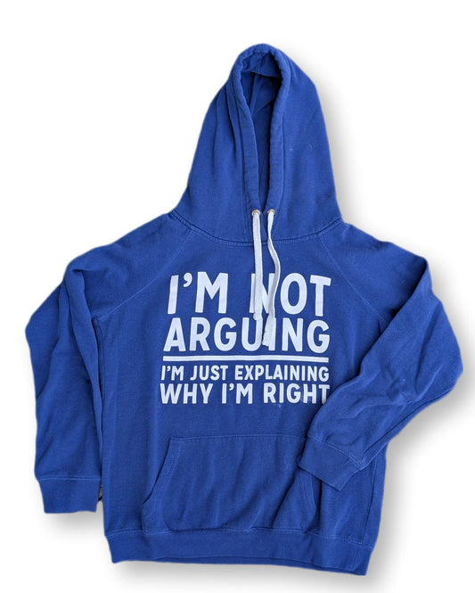 Chandail à capuchon avec message humoristique | SMALL