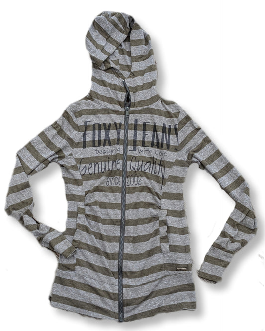 Chandail à capuchon zippé et léger | FOXYJEANS | SMALL
