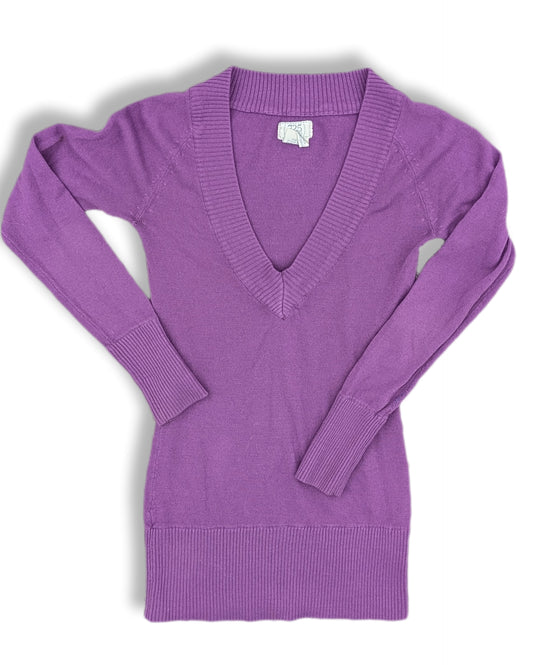 Chandail long à manches longues à col en V très plongeant | 725originals | SMALL