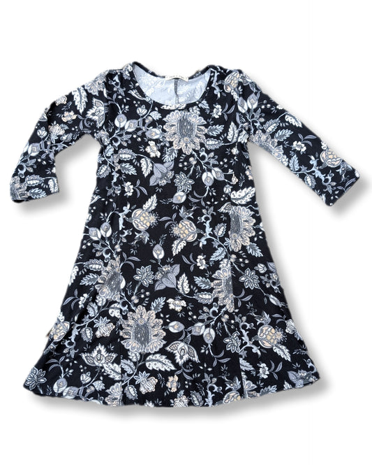 Robe douce à manches 3/4 imprimé floral | 10 ans