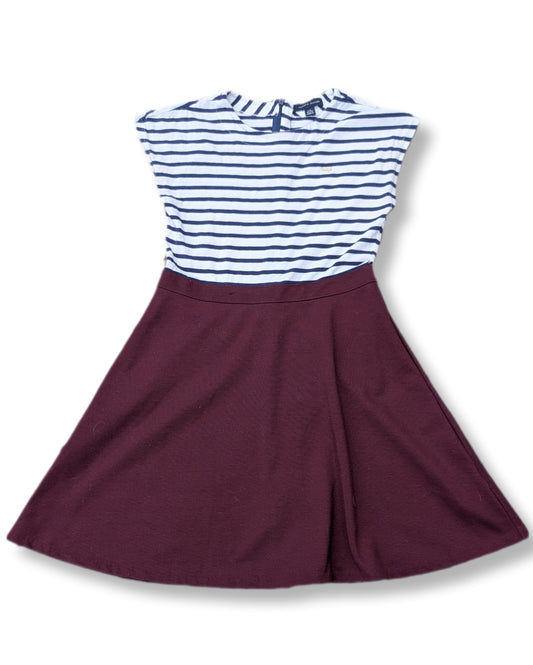 (Ado) Robe bicolore style marinière et jupe bordeaux | TOMMY HILFIGER | 12-14 ans