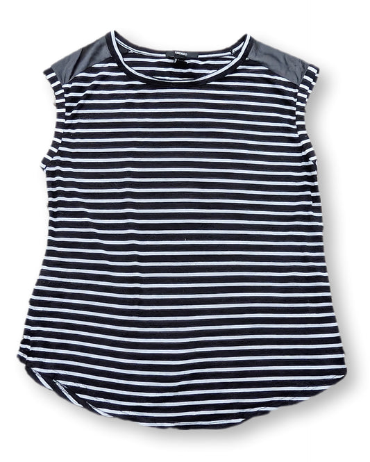 T-shirt sans manches rayé fait large | FOREVER21 | SMALL