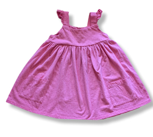 (bébé) Robe légère en jersey rose avec manches volantées | GEORGE | 18-24 mois