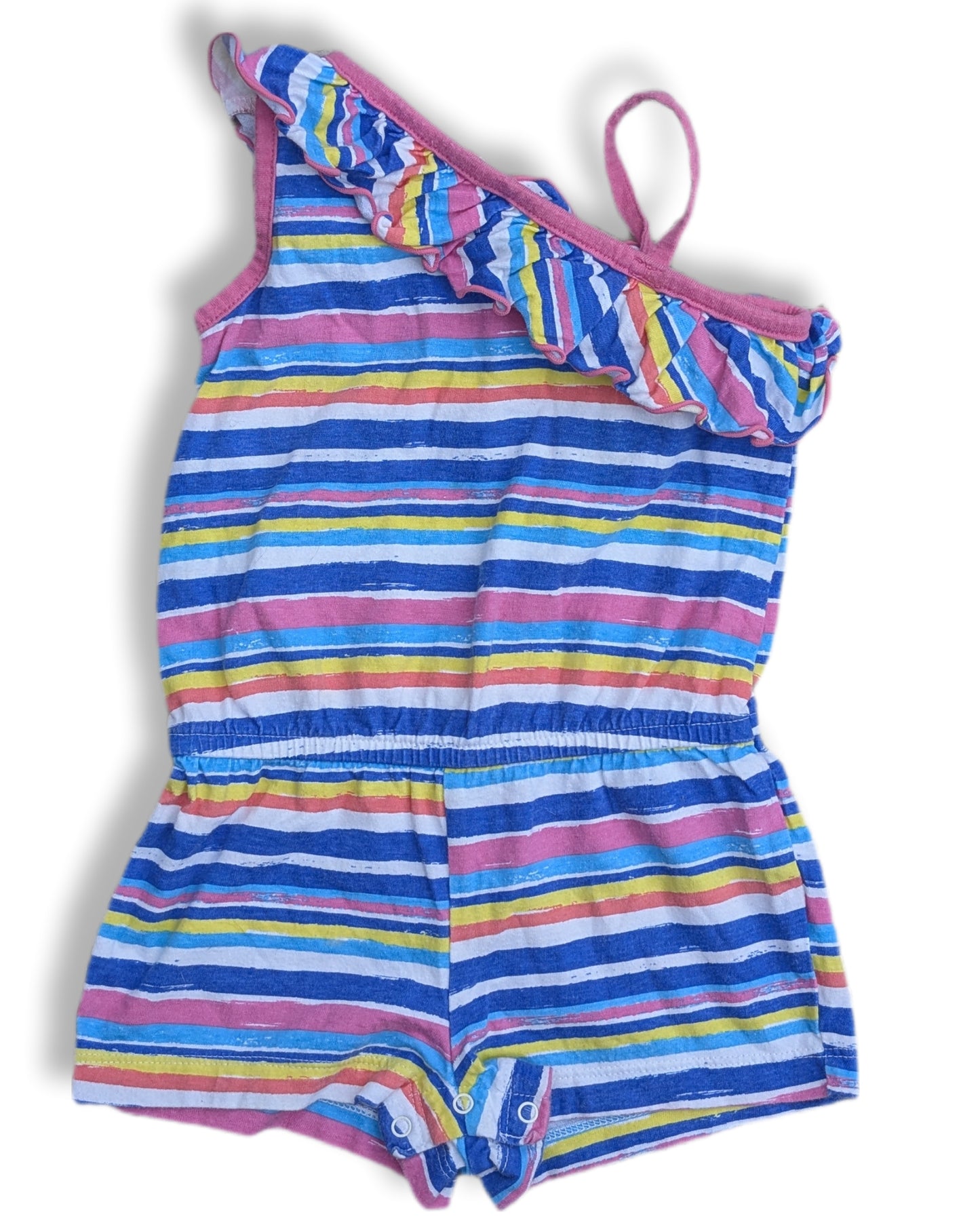 Combi-short en jersey doux et coloré avec taille élastiquée & coupe "one shoulder" | 24 mois