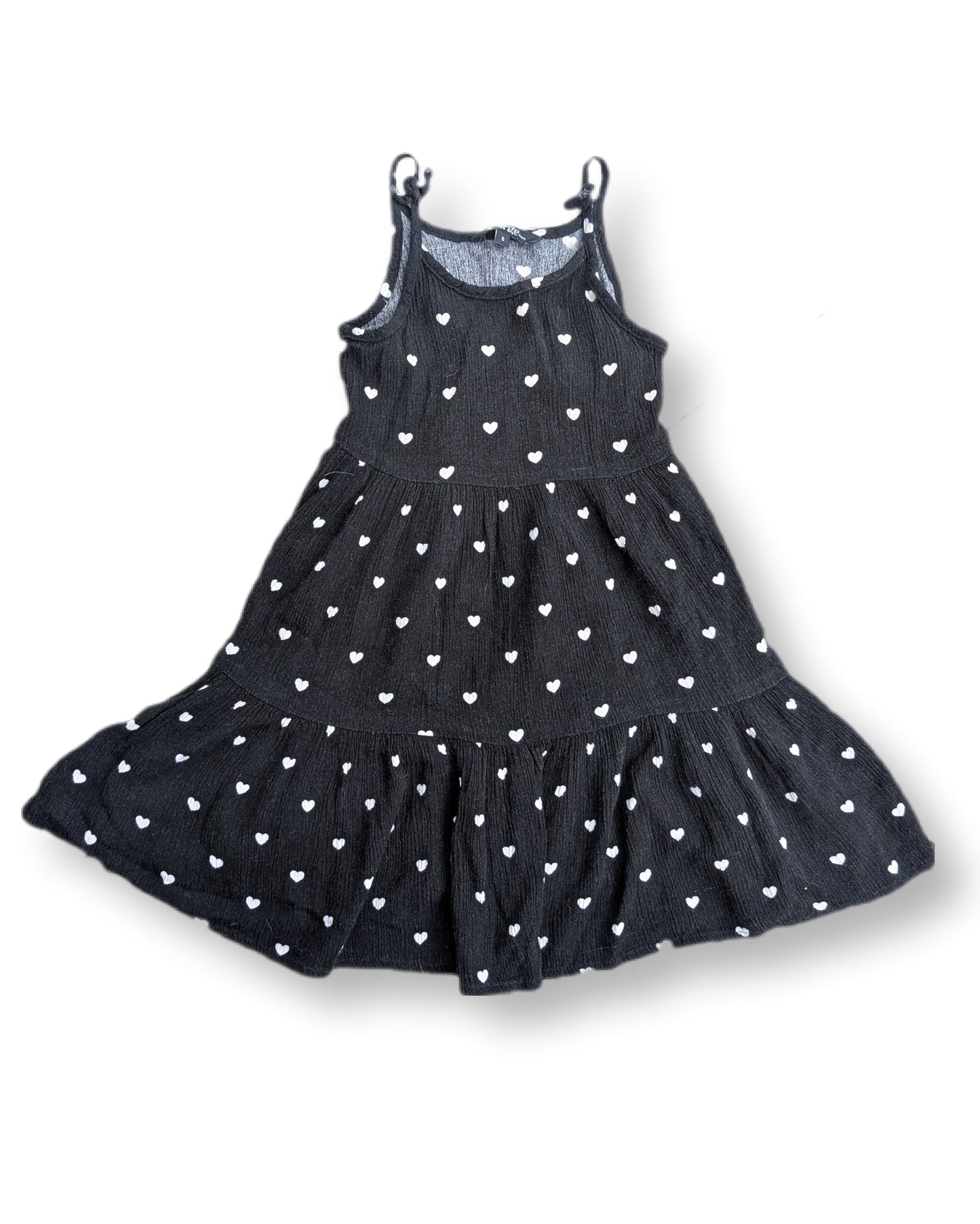 Robe sans manches à motif cœurs et jupe à volants étagés | GEORGE | 5 ans