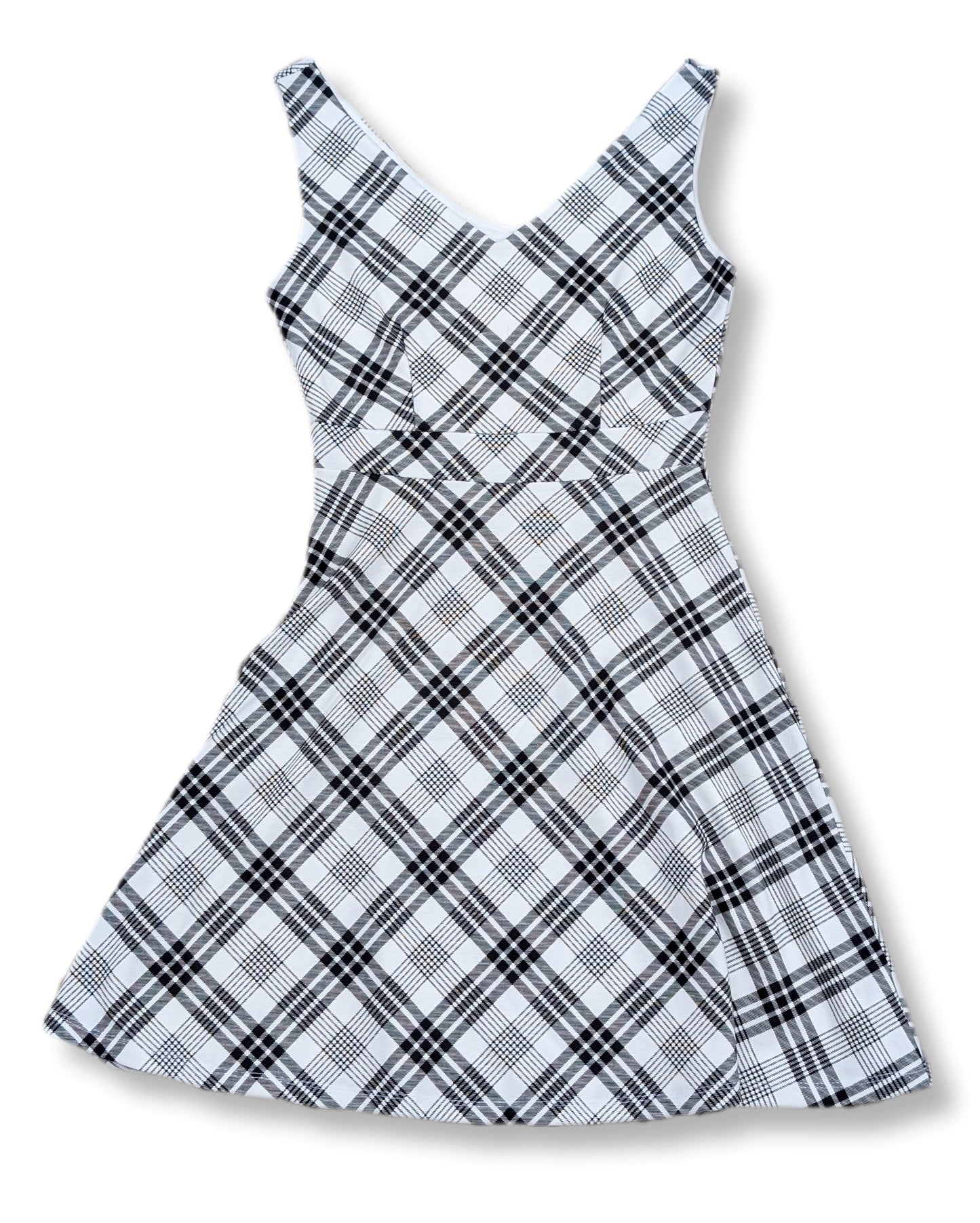 Robe style patineuse sans manches avec col en V | S