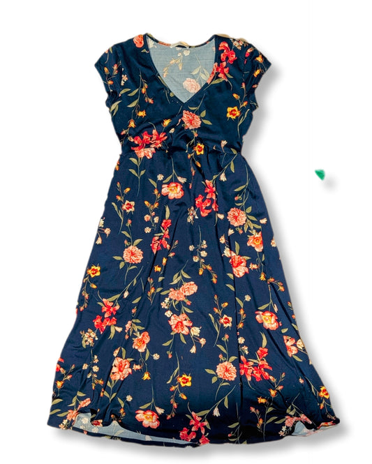 Robe maxi longue évasée avec col en V | XS (fait L)