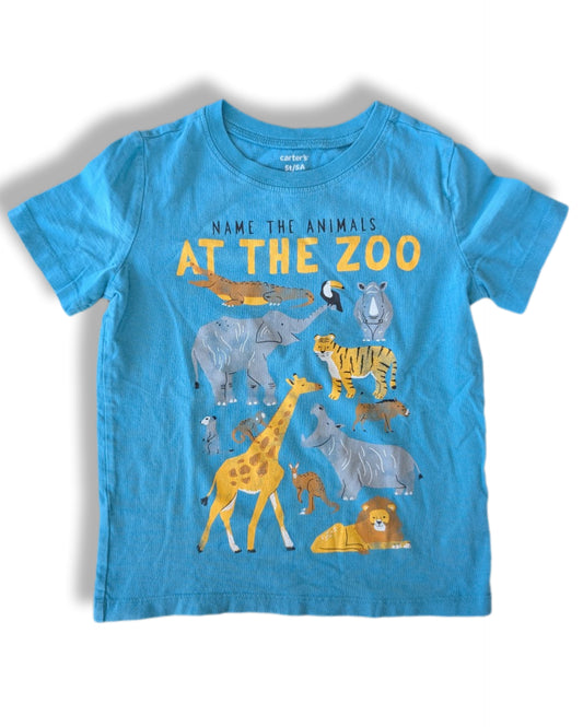 T-shirt à manches courtes thème du zoo | CARTER'S | 5 ans