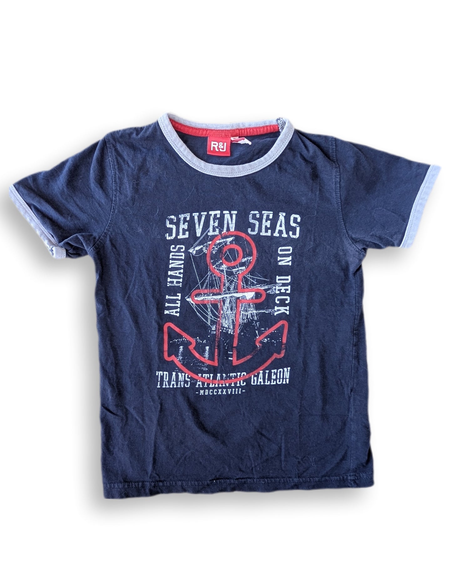 T-shirt à manches courtes thème marin | 8 ans