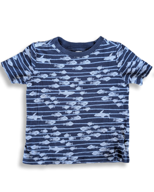 T-shirt à manches courtes imprimé de poissons 🐟 | OLD NAVY | 4 ans