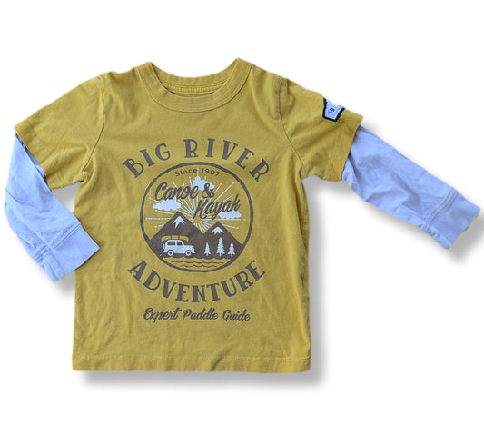 T-shirt à manches longues pour enfant de couleur moutarde | CARTER'S | 3 ans