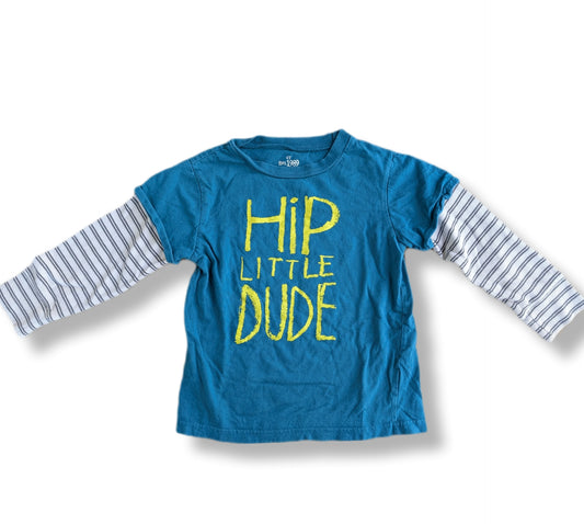 T-shirt manches longues rayées avec message | THE CHILDREN'S PLACE | 4 ans