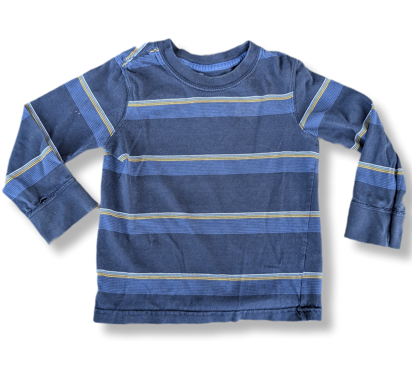 T-shirt à manches longues avec rayures bleues et jaunes | OLD NAVY | 4 ans
