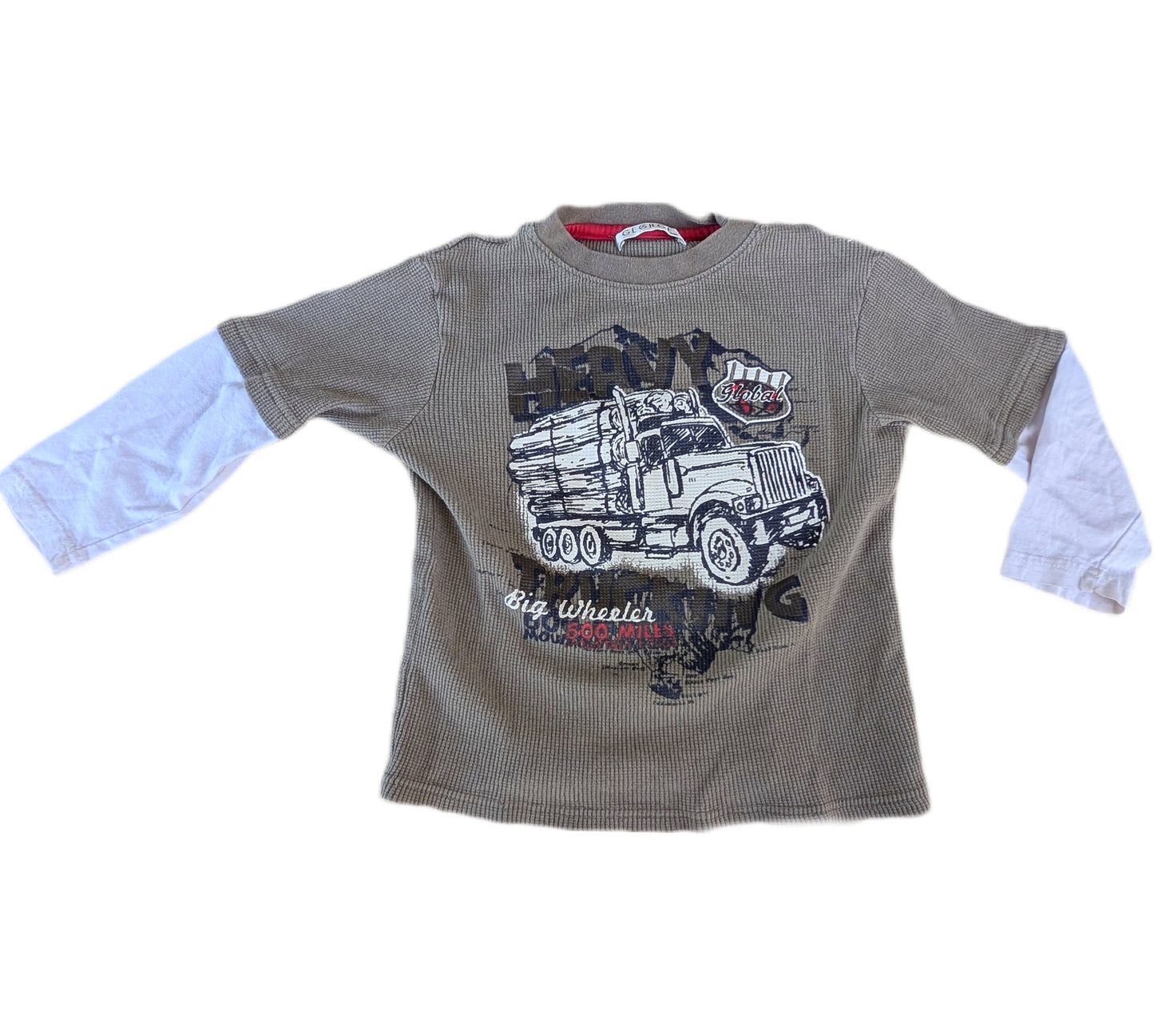T-shirt à manches longues motif camion 'Heavy Hauler Big Wheeler' | GEORGE | 4 ans