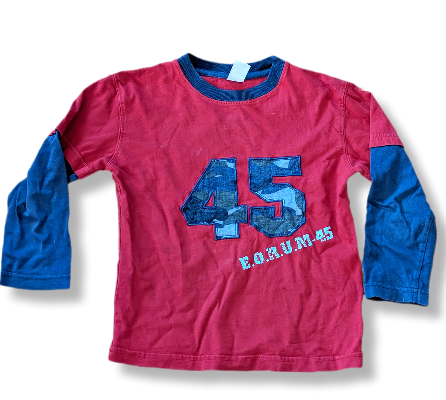 T-shirt à manches longues effet superposé avec numéro '45 | 4 ans