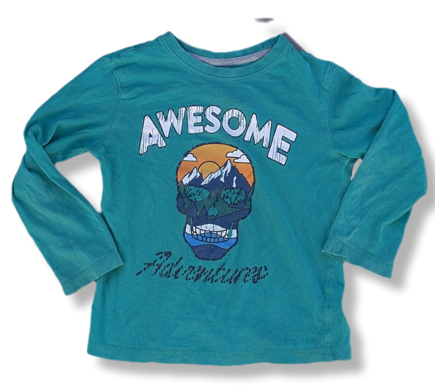 T-shirt à manches longues vert-bleu | GEORGE | 6 ans