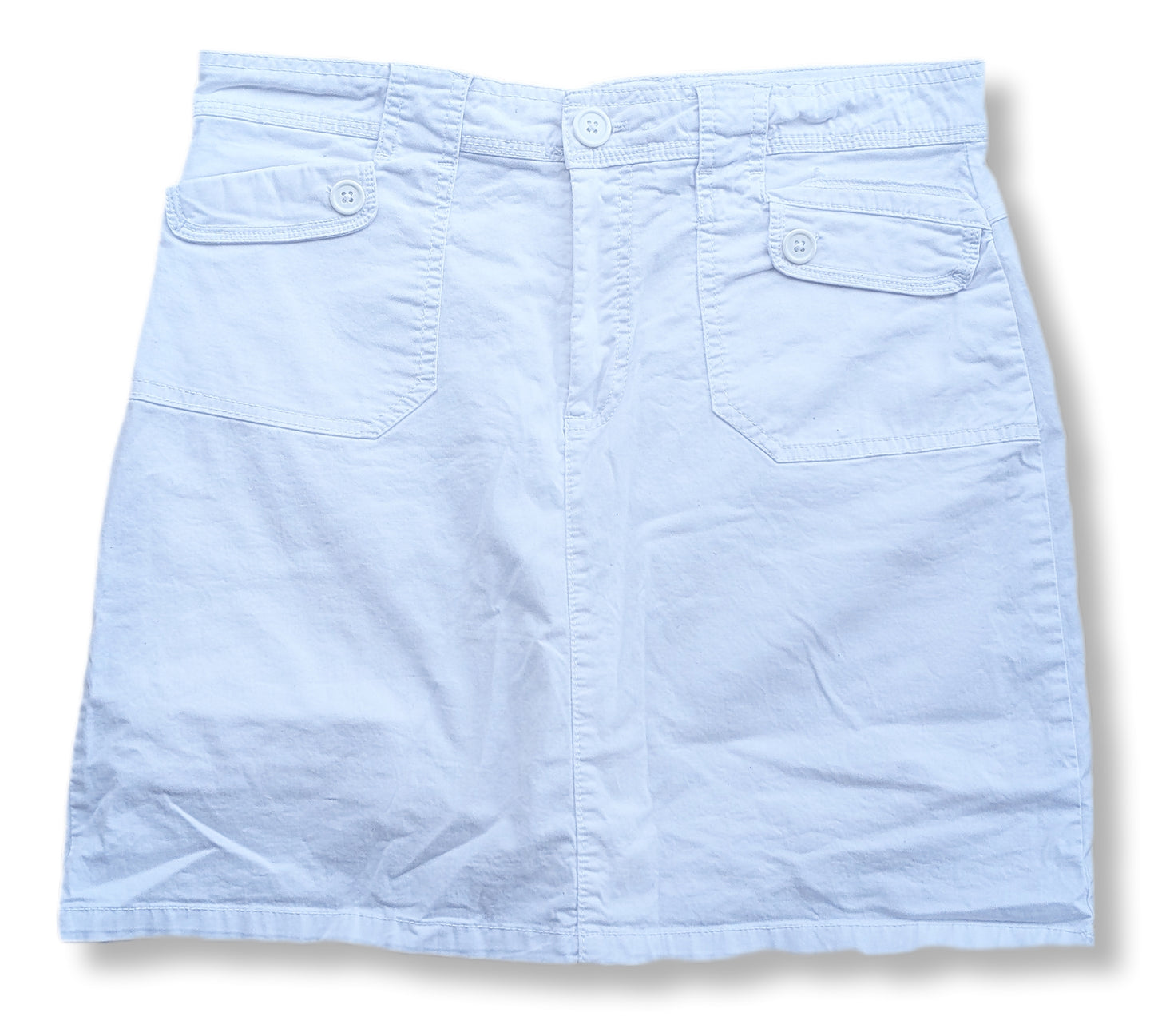 Jupe blanche style golfeuse avec poches | MÉDIUM