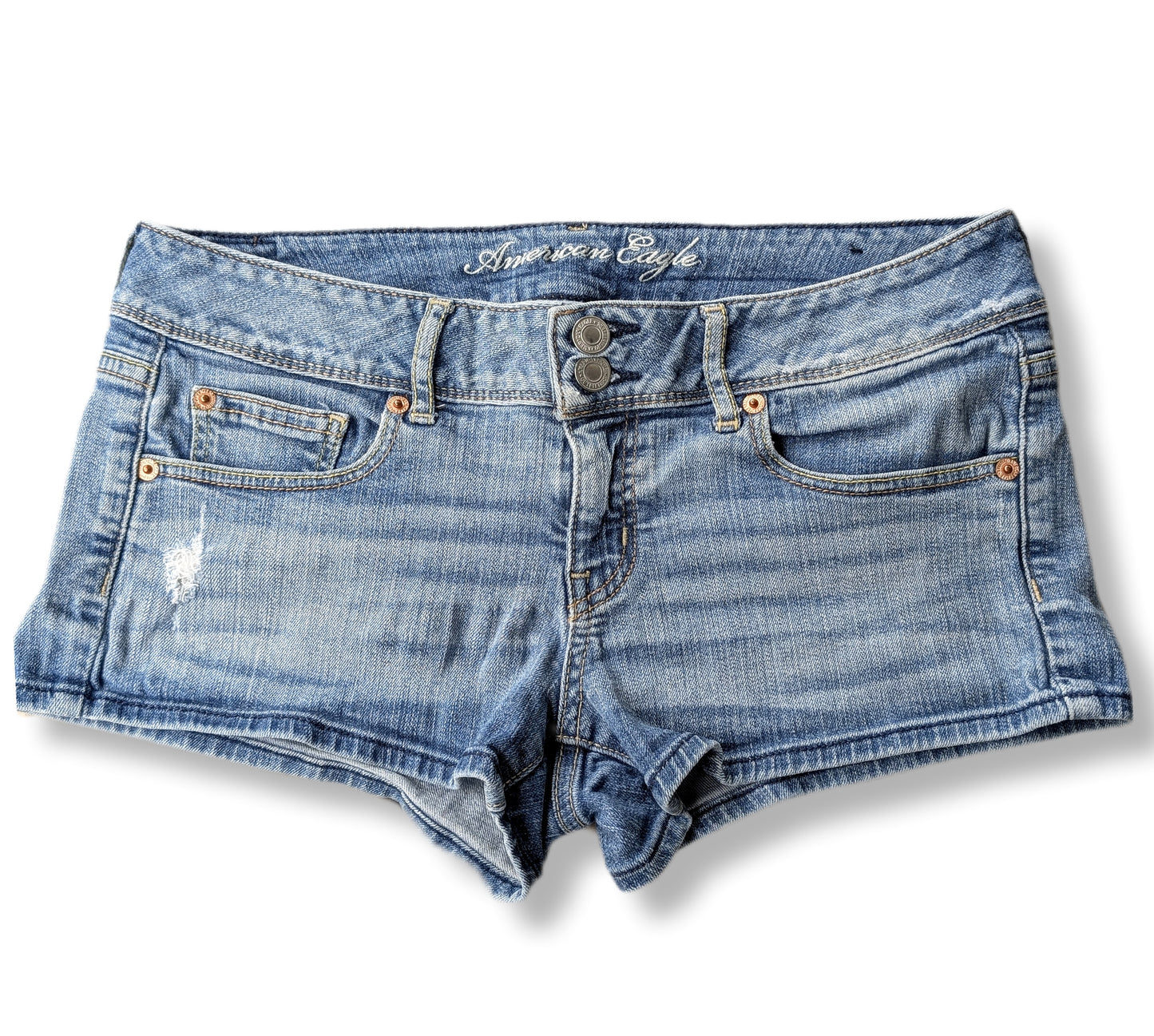 Shorts en denim clair un peu usé | American Eagle | 08