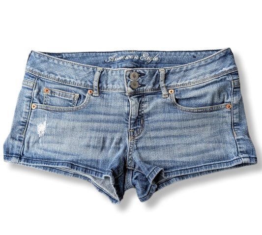 Shorts en denim clair un peu usé | American Eagle | 08
