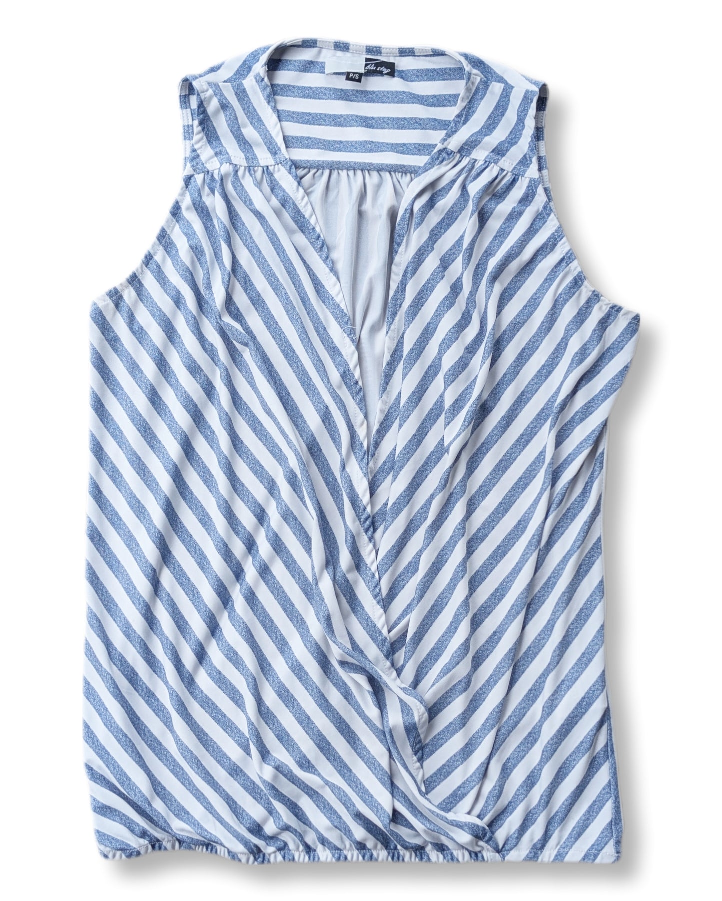 Débardeur cache-cœur torsadé et rayé | BLUstop | SMALL