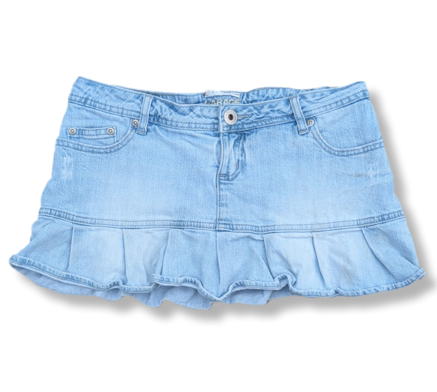 Mini jupe-shorts en jeans avec volants | Le garage | 05