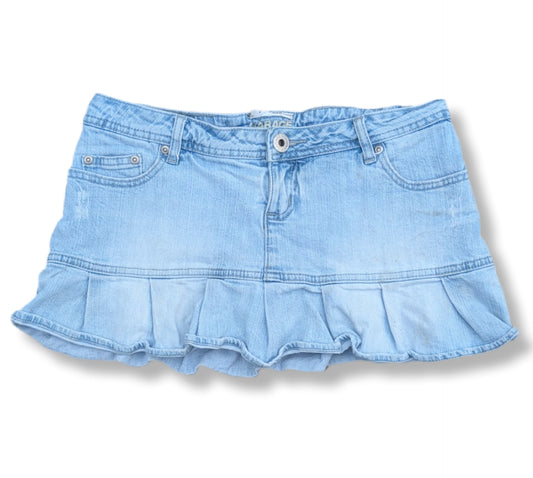 Mini jupe-shorts en jeans avec volants | Le garage | 05