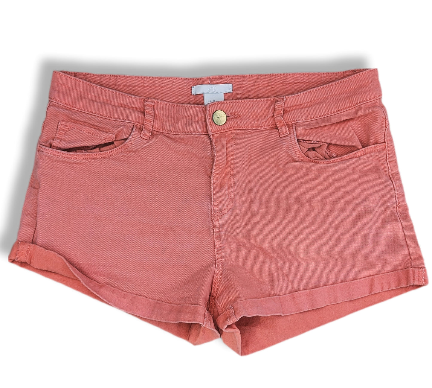 Shorts en denim couleur corail | H&M |06
