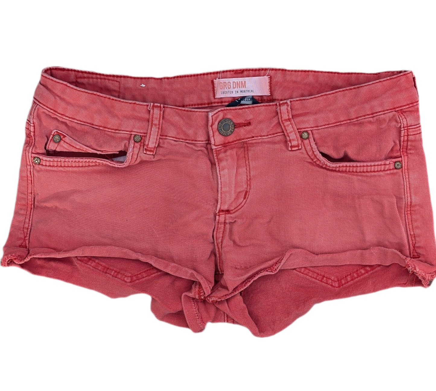 Shorts taille basse en denim couleur ketchup | LE GARAGE | 07