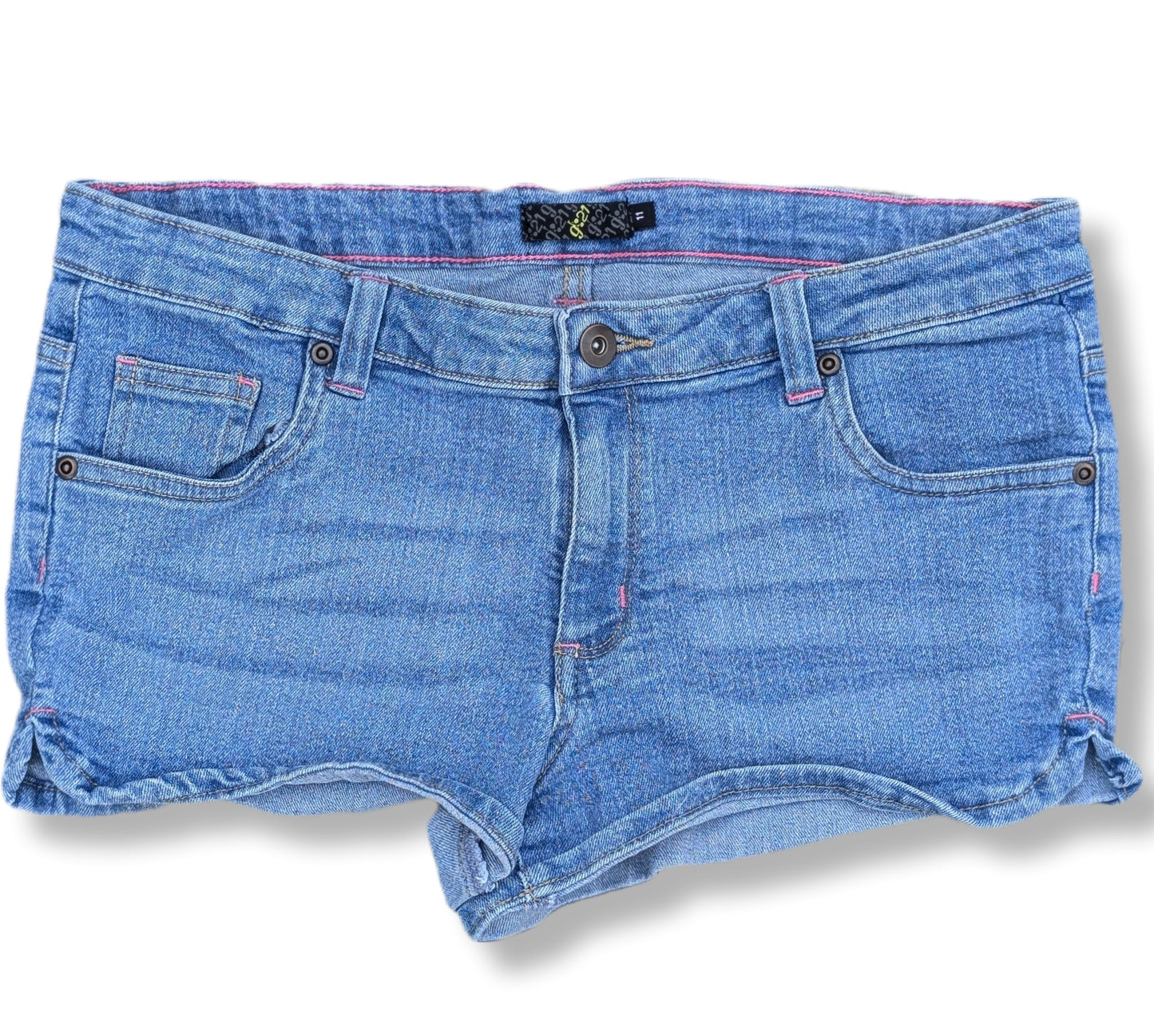 Shorts en denim délavés avec ourlet fendu | G-21 | 11