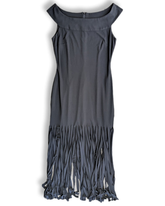 Robe de soirée Frank Lyman sans manches avec franges au bas | 10